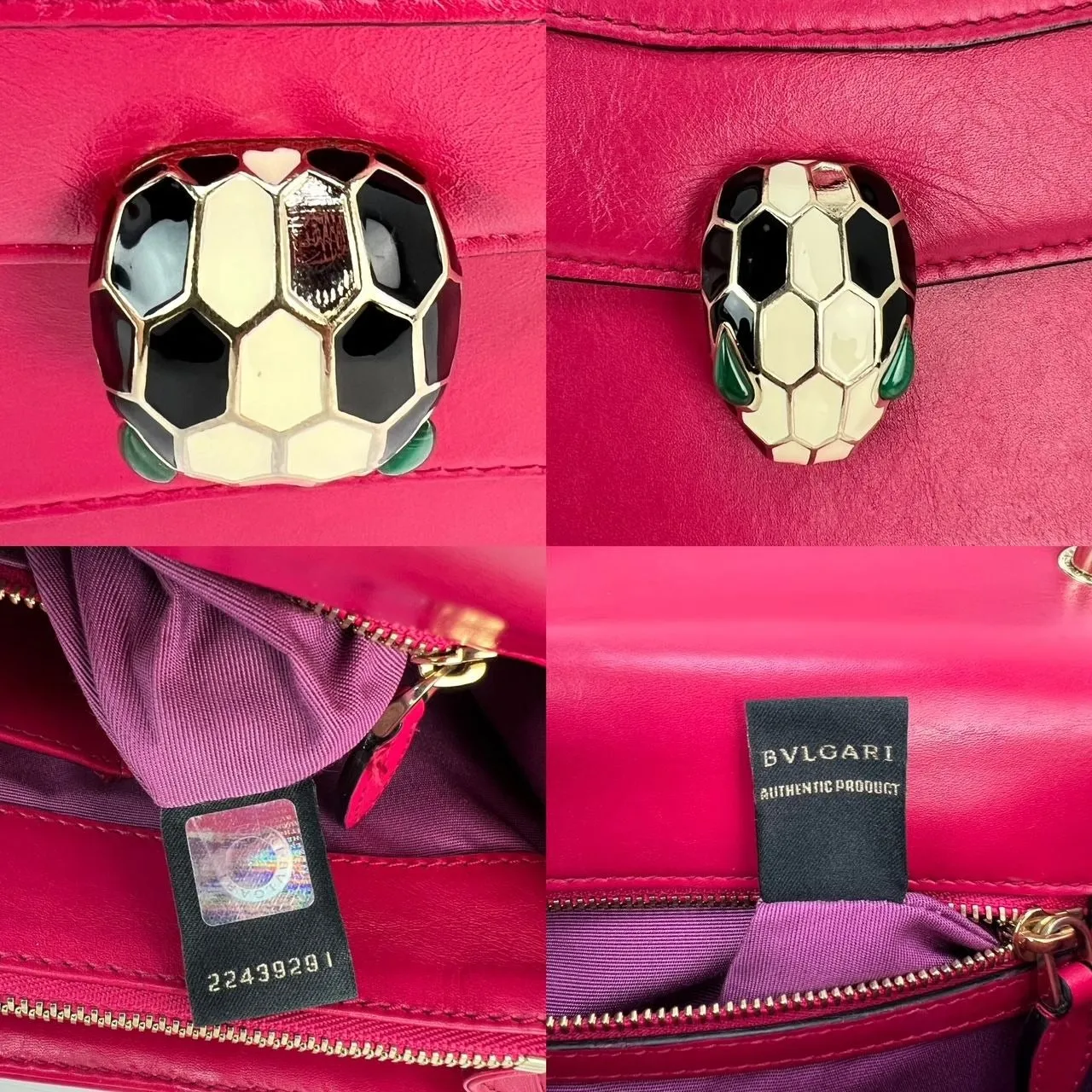 Bulgari Serpenti Forever Dark Pink Shoulder Bag