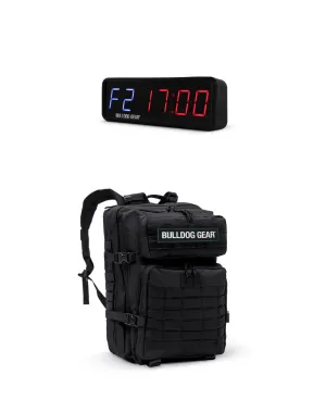 Bulldog Gear - On The Clock - Tactical Backpack   Magnetic Gym Timer Bundle