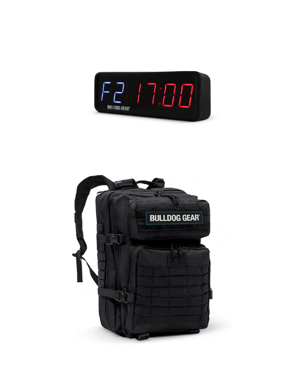 Bulldog Gear - On The Clock - Tactical Backpack   Magnetic Gym Timer Bundle