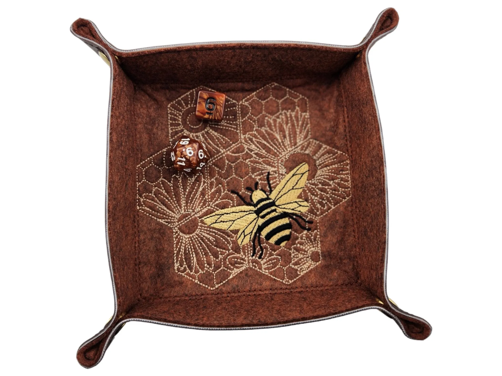 Bumblebee and Honeycomb dice tray