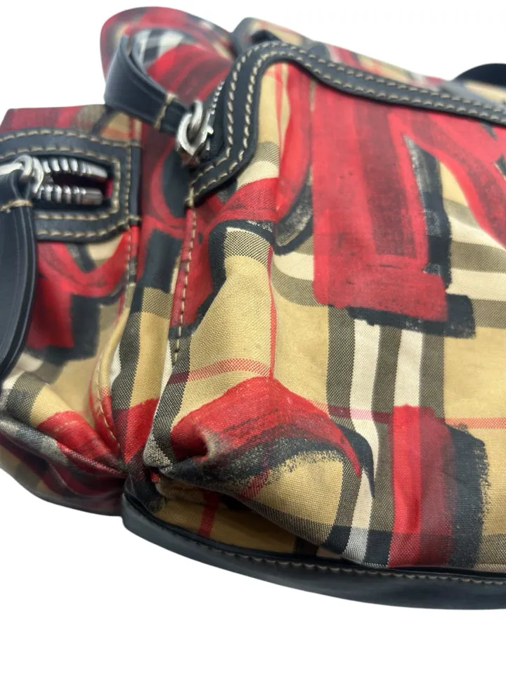 Burberry Graffiti Vintage Check Medium Backpack