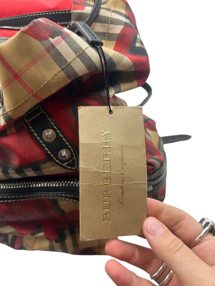 Burberry Graffiti Vintage Check Medium Backpack