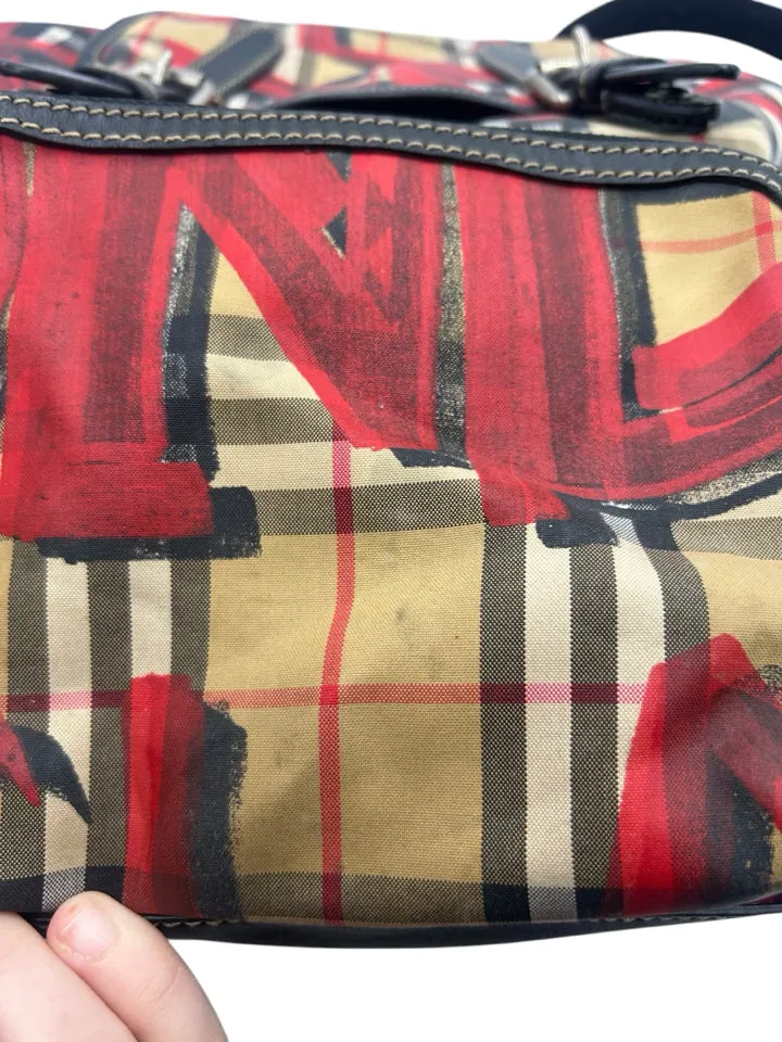 Burberry Graffiti Vintage Check Medium Backpack