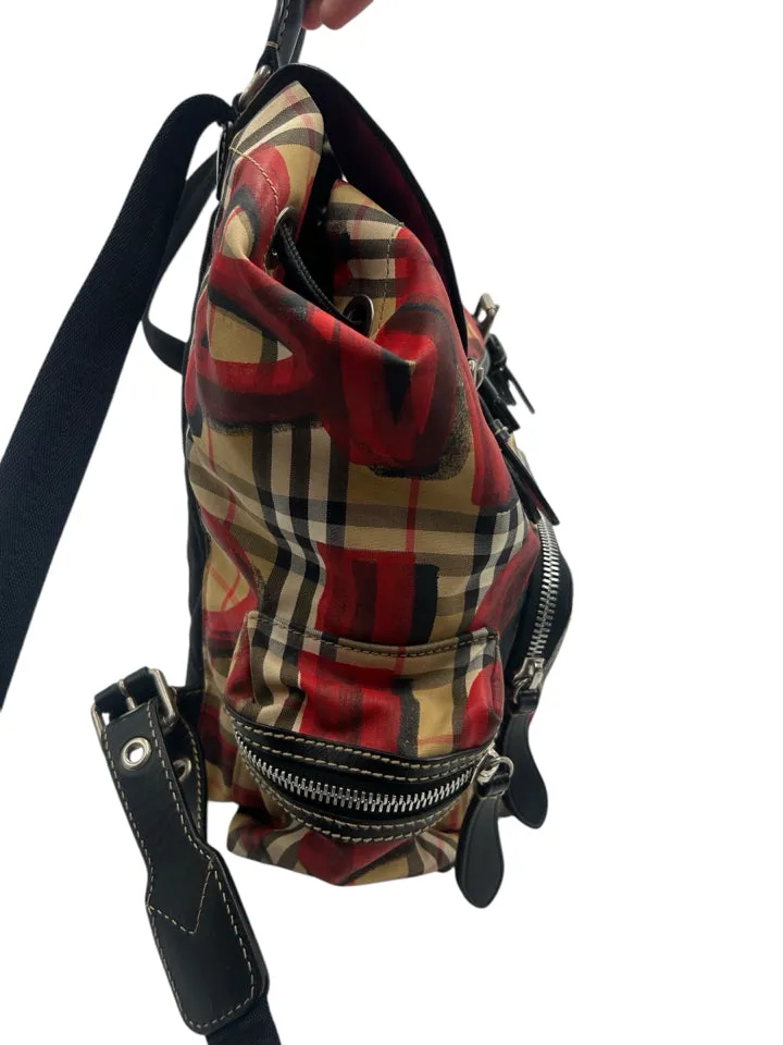Burberry Graffiti Vintage Check Medium Backpack