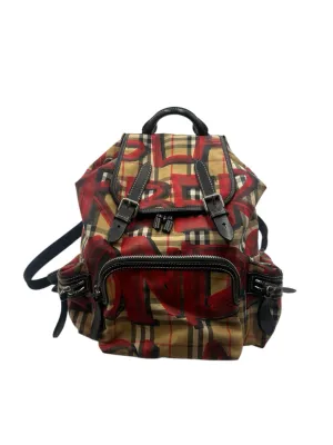 Burberry Graffiti Vintage Check Medium Backpack