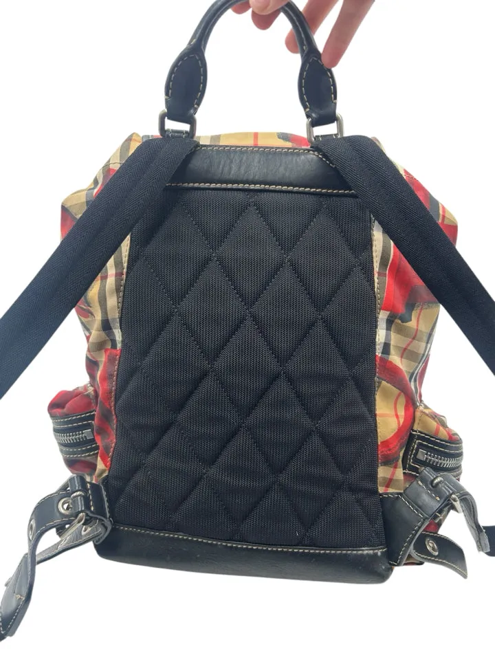 Burberry Graffiti Vintage Check Medium Backpack