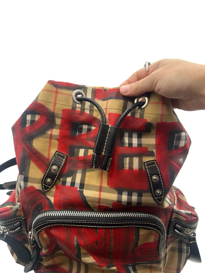 Burberry Graffiti Vintage Check Medium Backpack