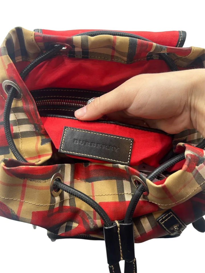Burberry Graffiti Vintage Check Medium Backpack