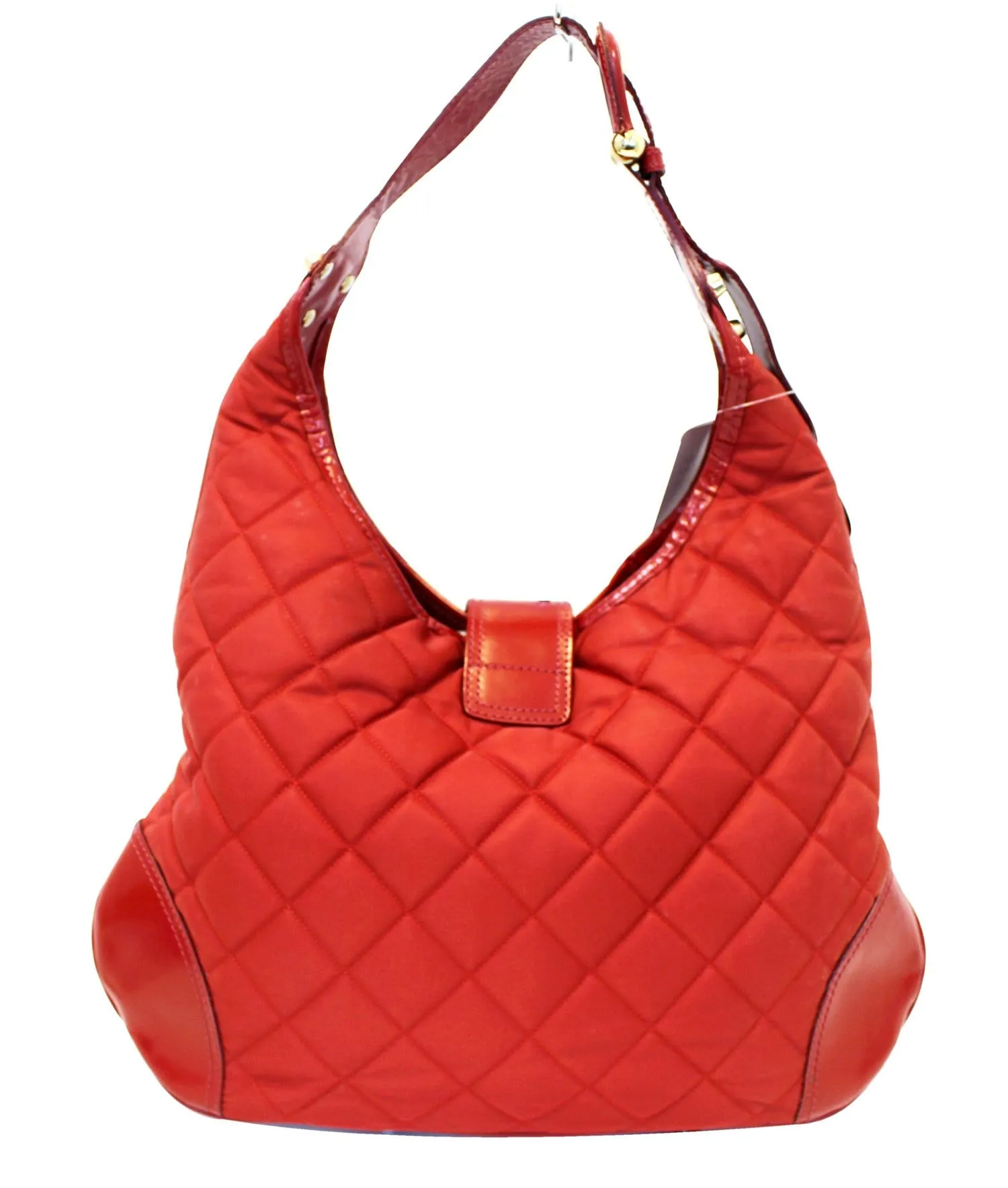 BURBERRY Red Canvas Shoulder Bag