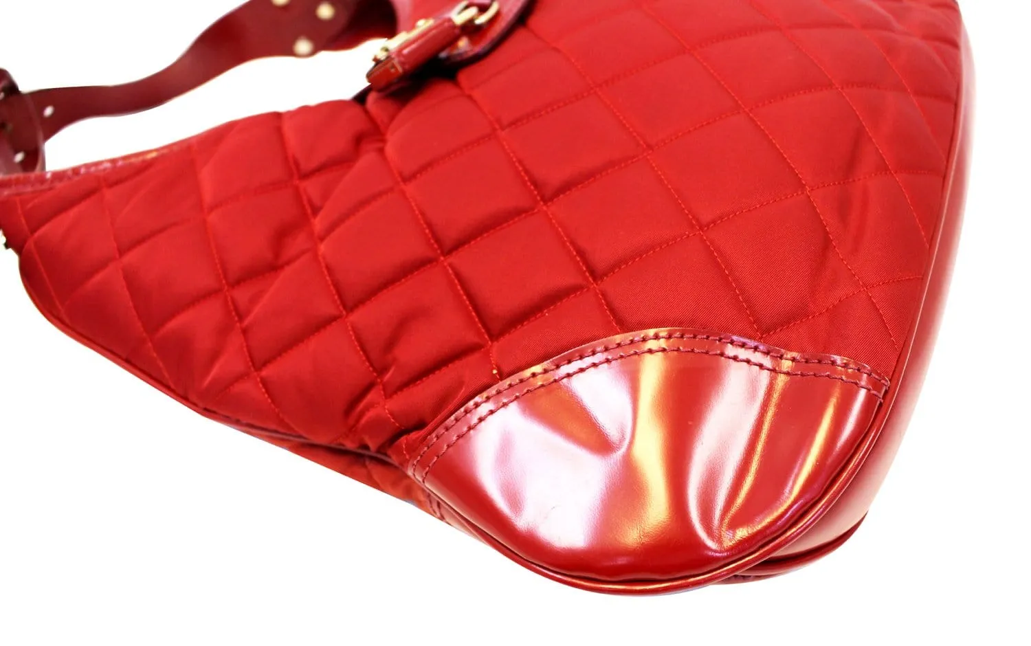 BURBERRY Red Canvas Shoulder Bag