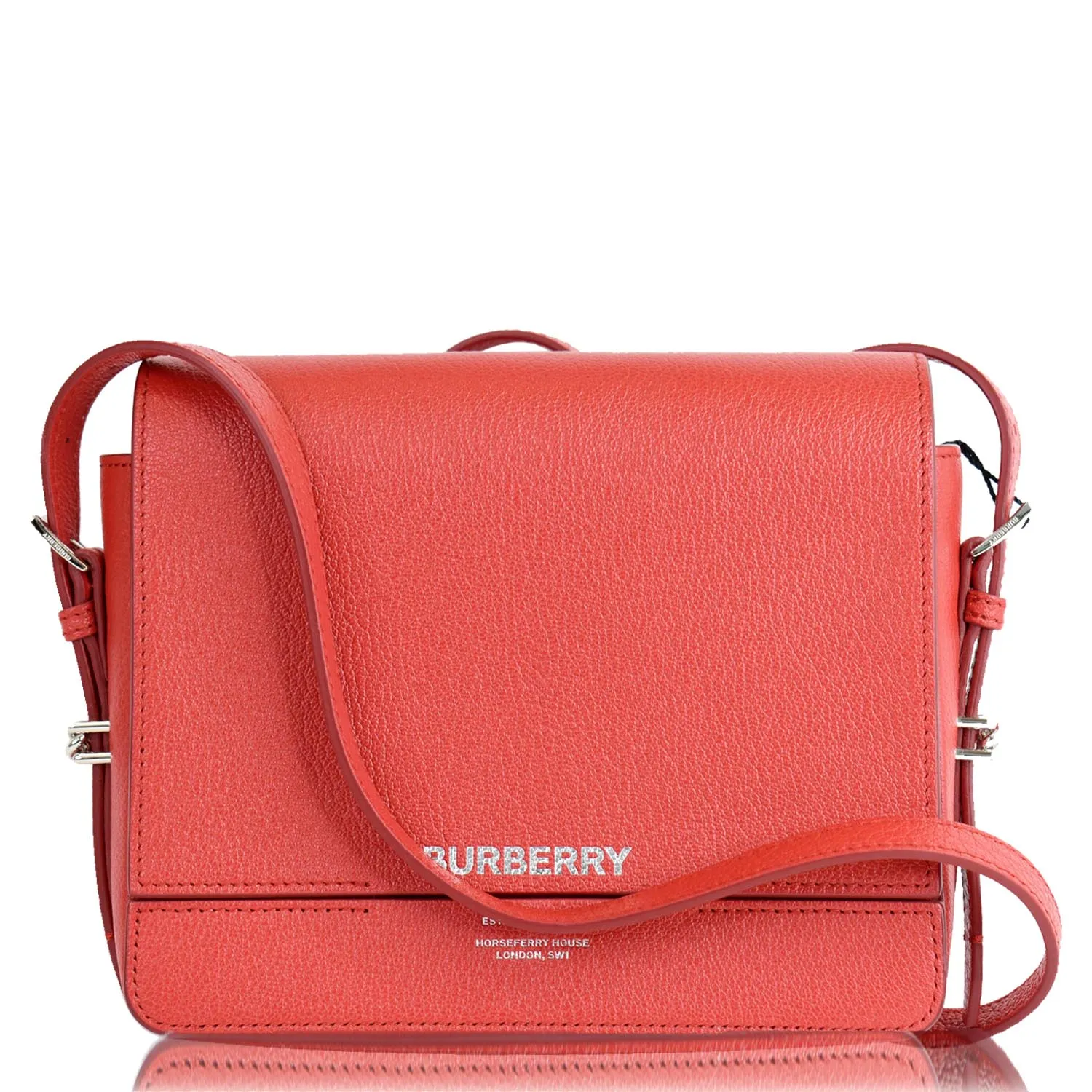 BURBERRY Small Grace Leather Shoulder Bag Red - Final Sale