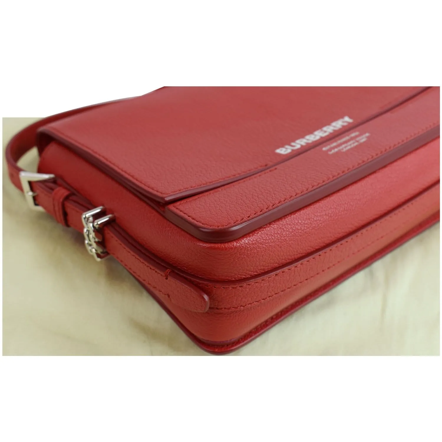 BURBERRY Small Grace Leather Shoulder Bag Red - Final Sale