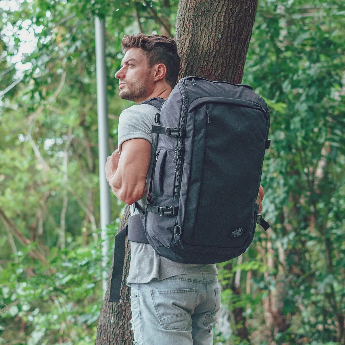 CabinZero ADV 42L - Adventure Cabin Backpack (Absolute Black)