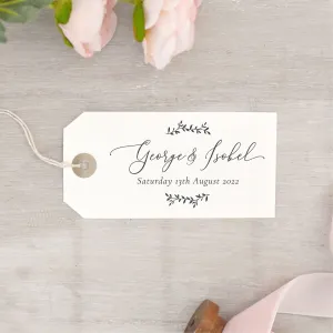 Calligraphy Wreath Custom Wedding Stamp