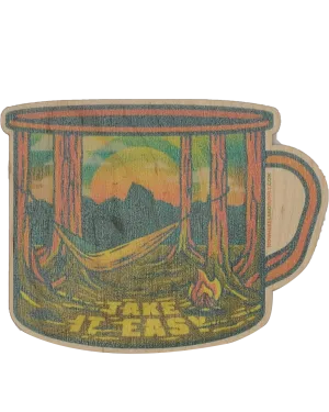 Camping Mug Wood Sticker - Dust City