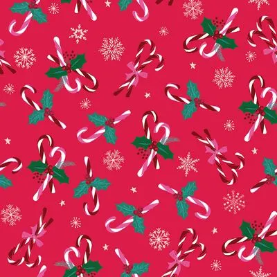 Candy Cane- Candy Cane and Snowflakes -- Candy Cane Christmas by Helen Black for Dashwood Studio