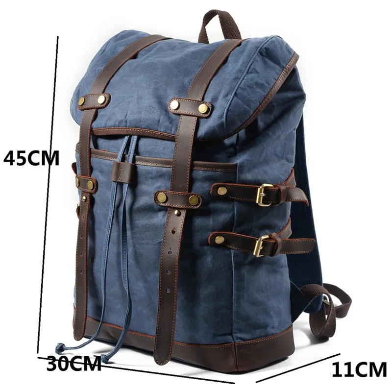 Canvas Travel Backpack 20L Drawstring Bookbag