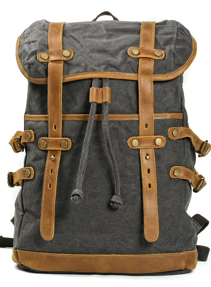 Canvas Travel Backpack 20L Drawstring Bookbag