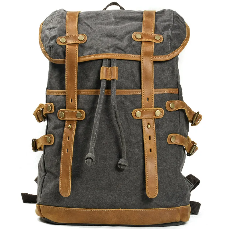 Canvas Travel Backpack 20L Drawstring Bookbag