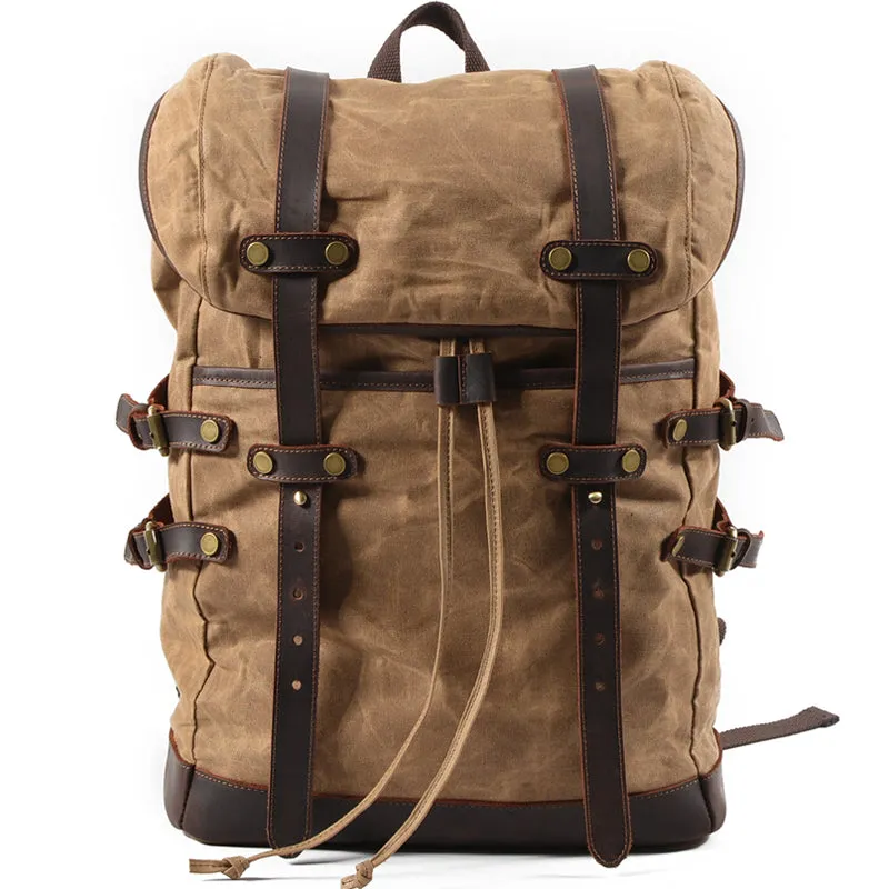 Canvas Travel Backpack 20L Drawstring Bookbag
