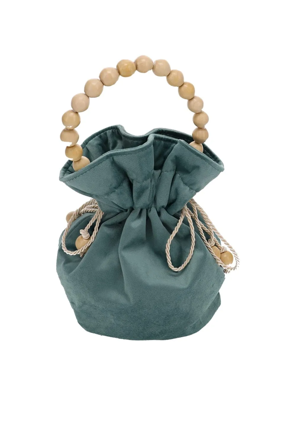 Carol Beaded Velvet Drawstring Bag