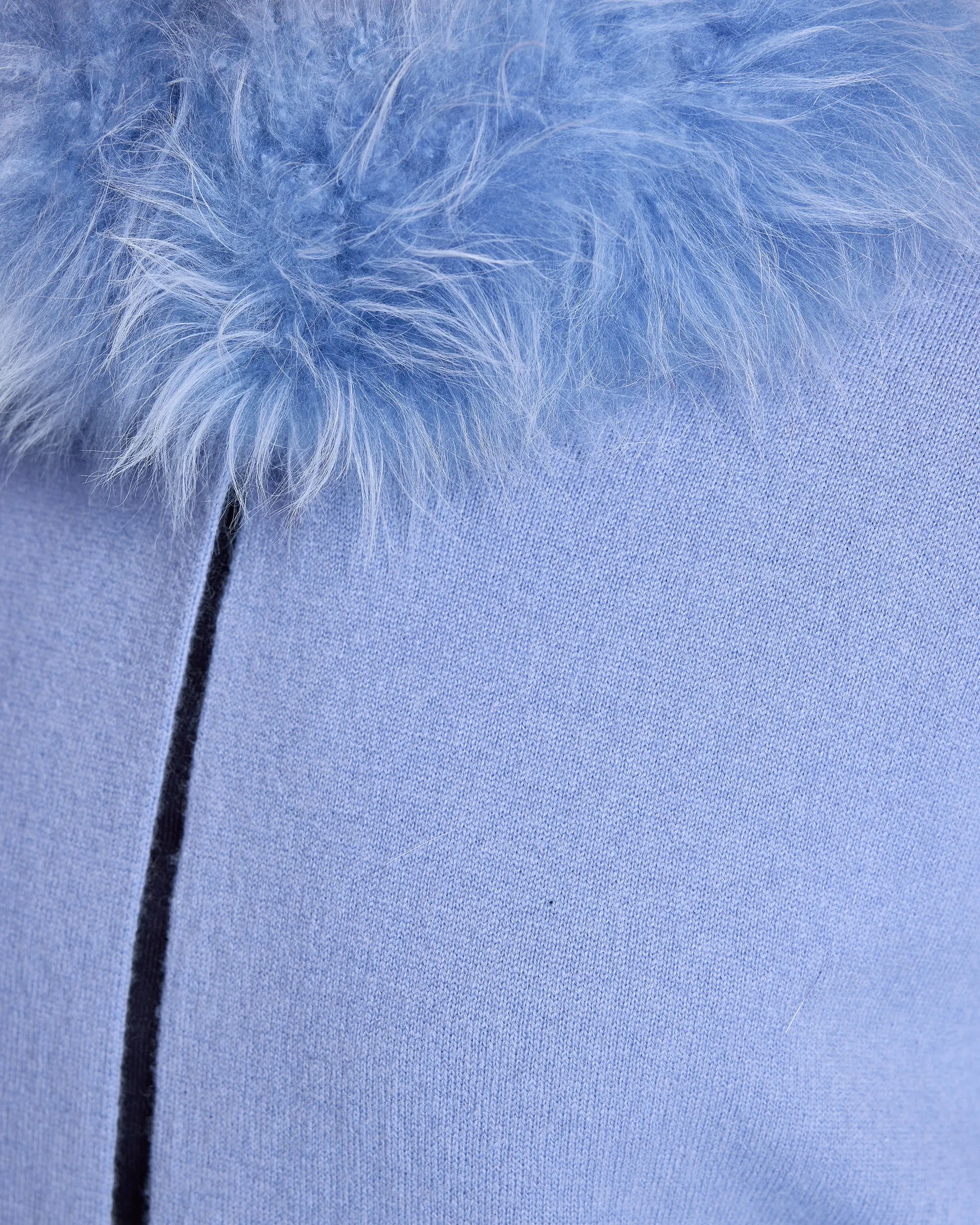 Cashmere Kimono with Cashmere Goat Trim