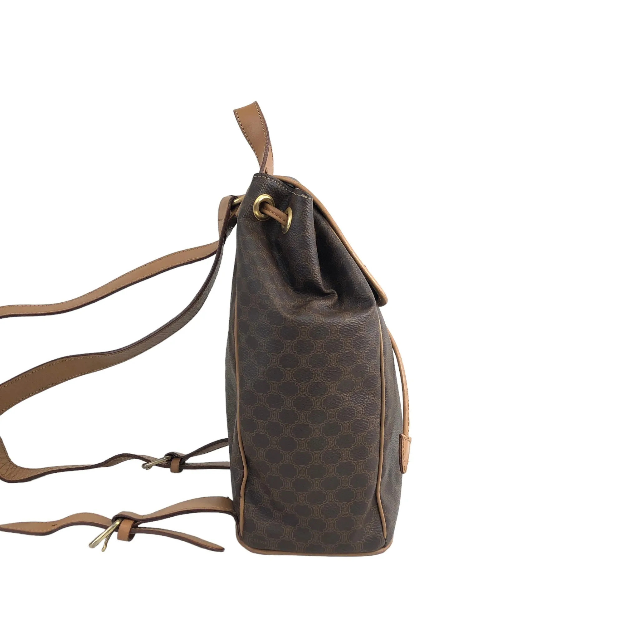 CELINE Macadam Gancini Backpack Brown Vintage bsm3xz