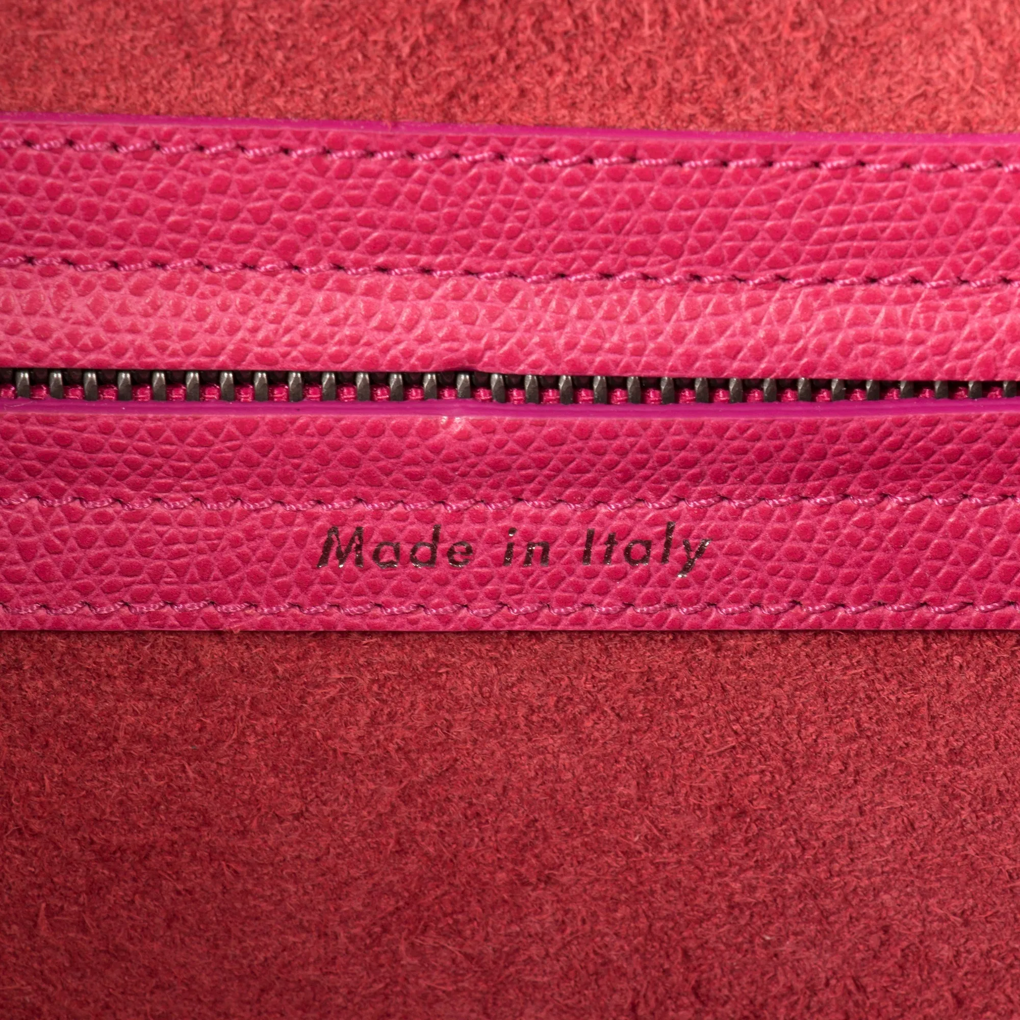 Celine Medium Luggage Phantom Bag In Fuchsia Baby Grained Calfskin Leather
