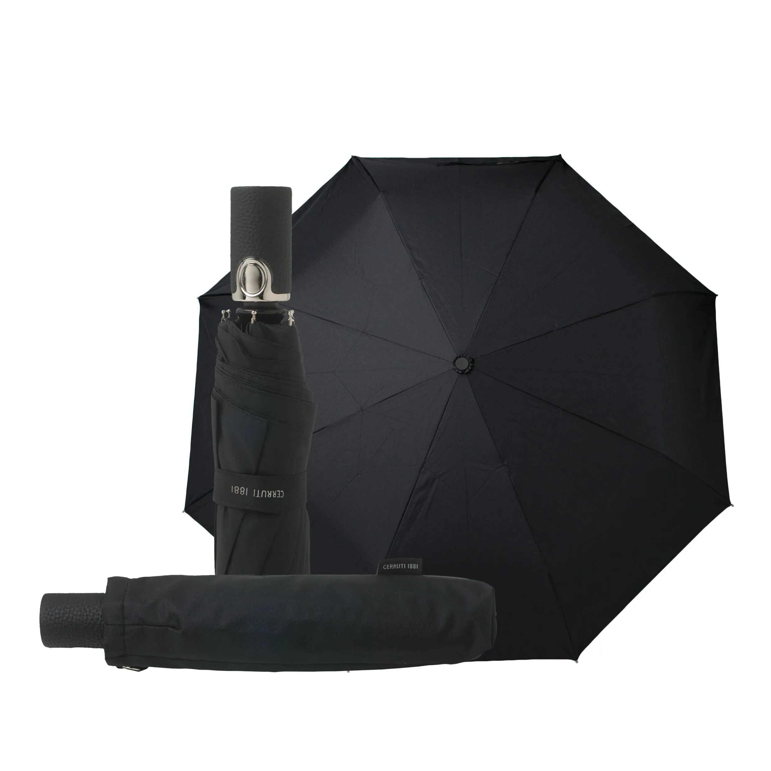CERRUTI 1881 NPCFRT711A-Set Hamilton Black (cosmetic bag, reporter bag, trolley & umbrella)