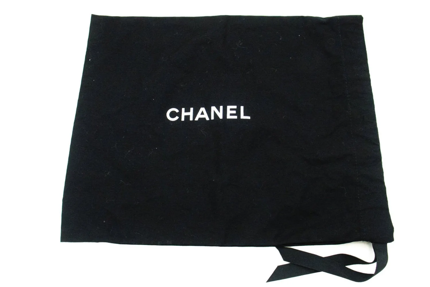CHANEL Classic Double Flap 10" Chain Shoulder Bag Black Lambskin m73