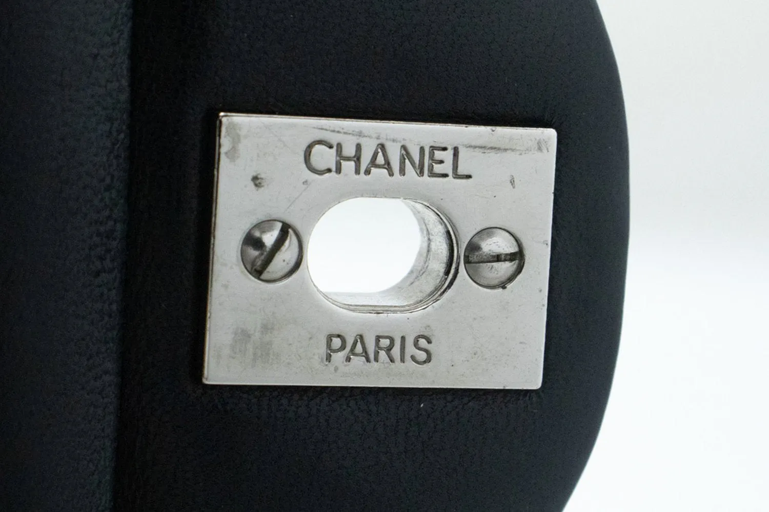 CHANEL Classic Double Flap 10" Chain Shoulder Bag Black Lambskin m73