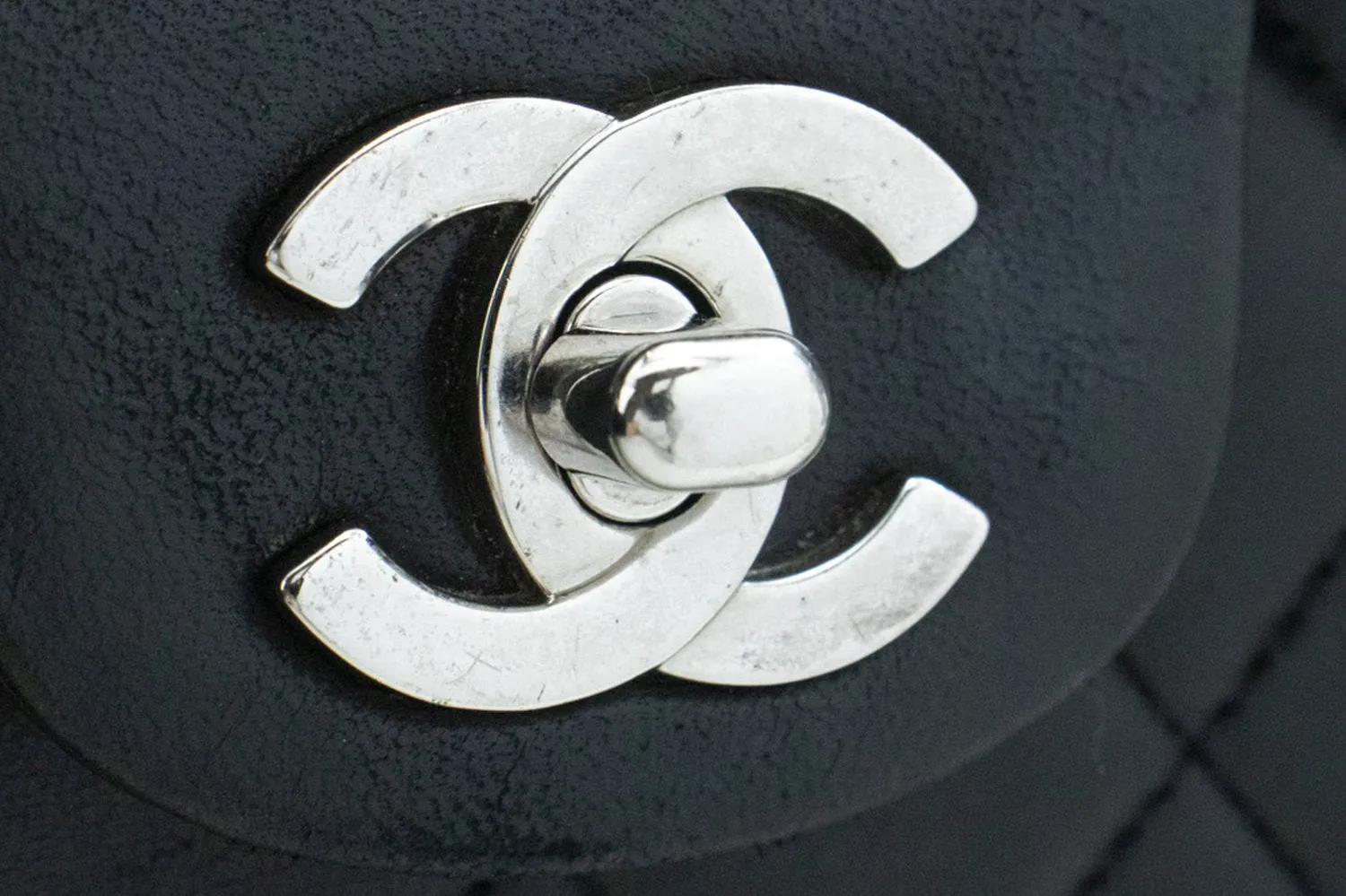 CHANEL Classic Double Flap 10" Chain Shoulder Bag Black Lambskin m73