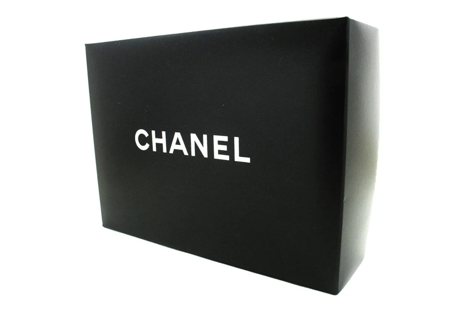 CHANEL Classic Double Flap 10" Chain Shoulder Bag Black Lambskin m73