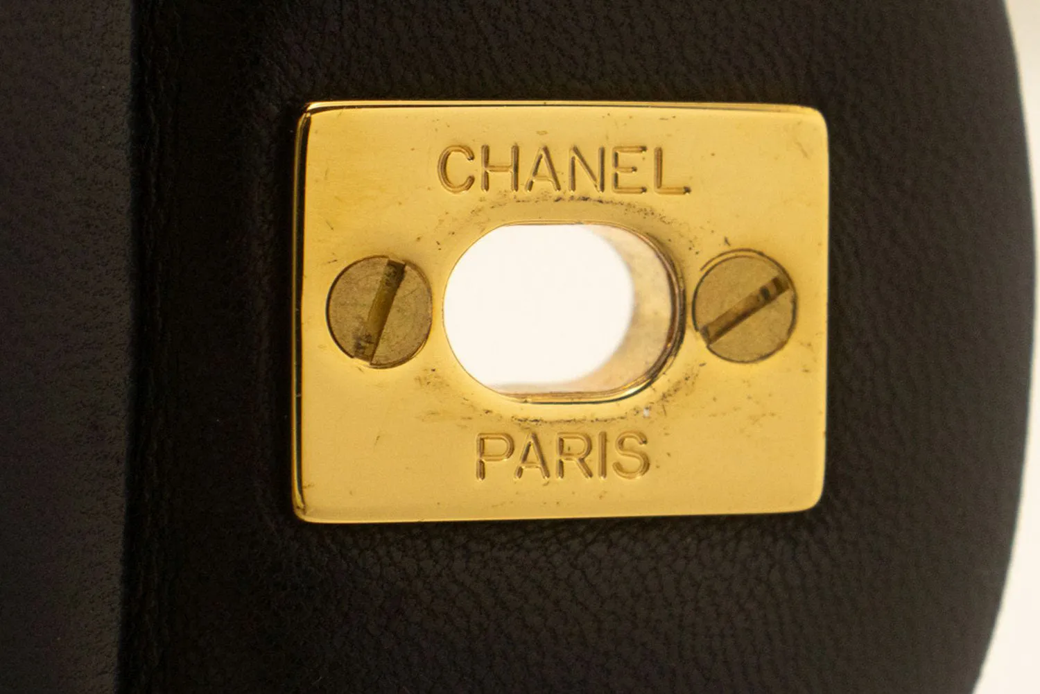CHANEL Classic Double Flap 10" Chain Shoulder Bag Black Lambskin p59