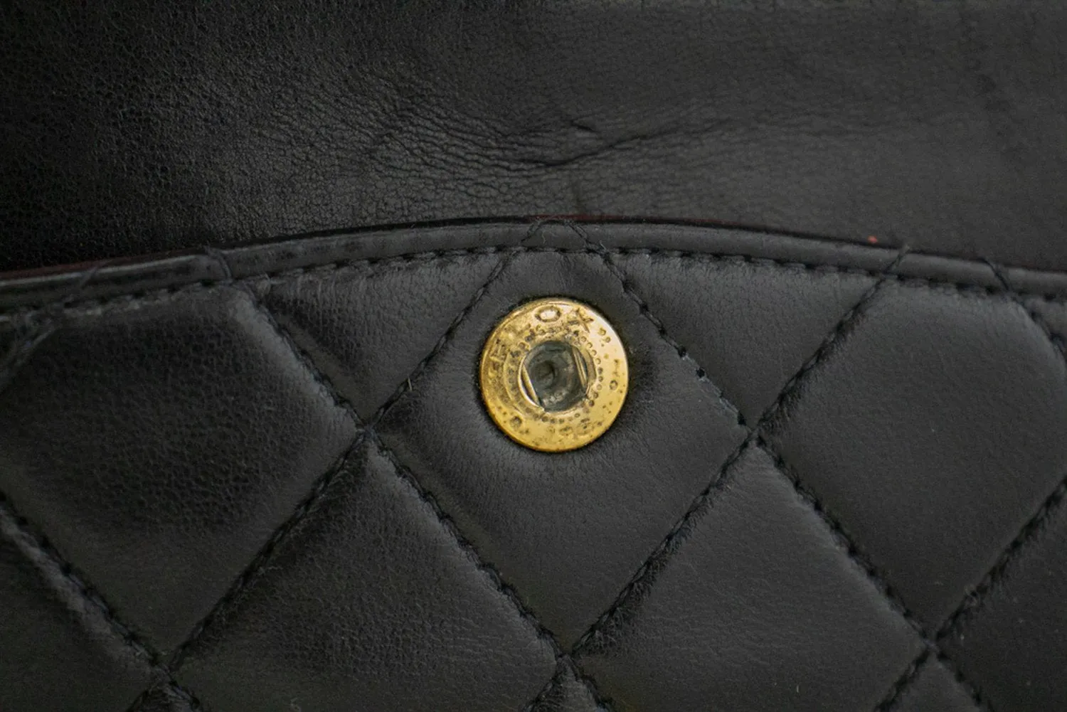 CHANEL Classic Double Flap 9" Chain Shoulder Bag Black Lambskin m67