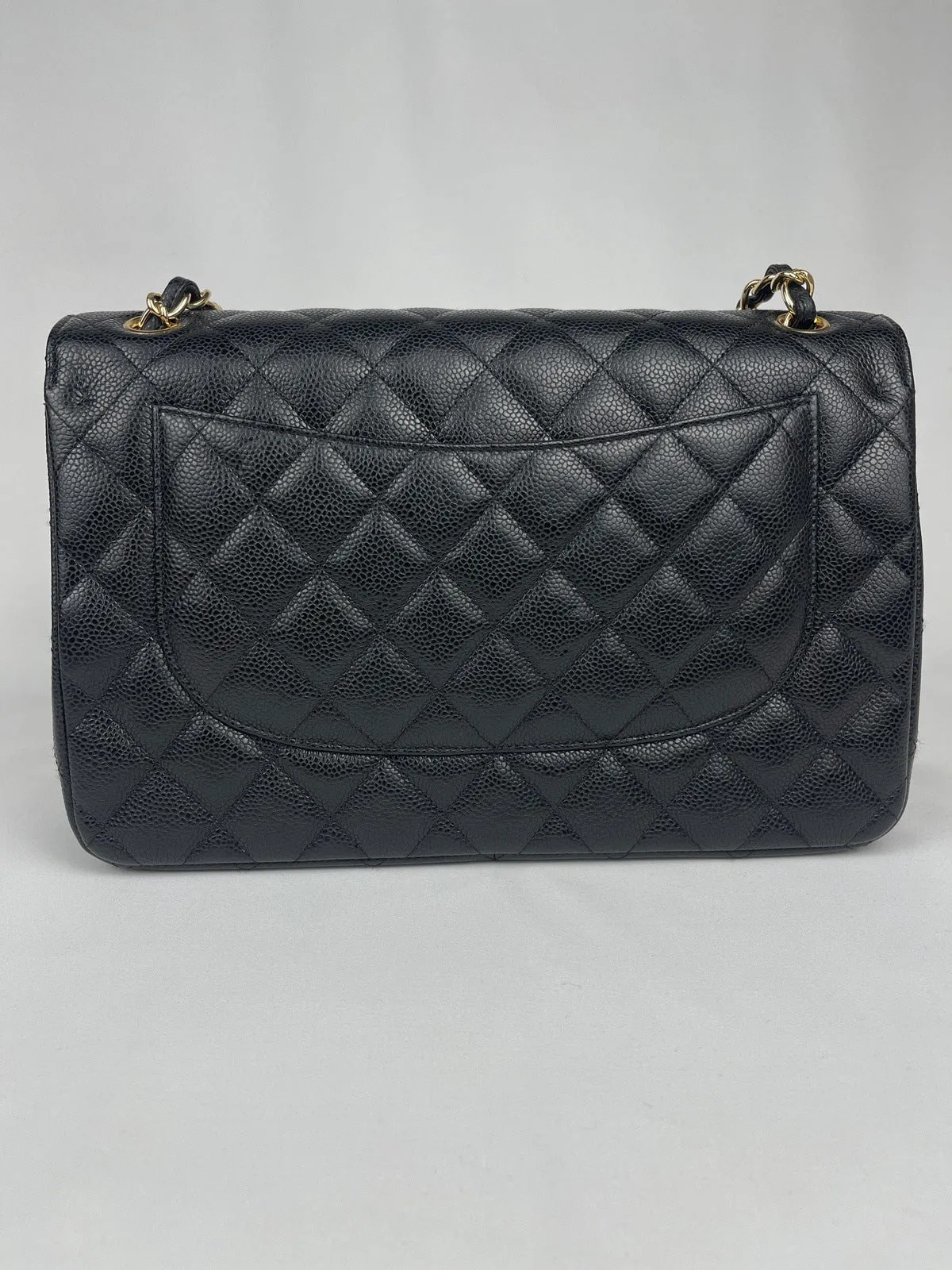Chanel Classic Flap Jumbo Black Caviar Bag