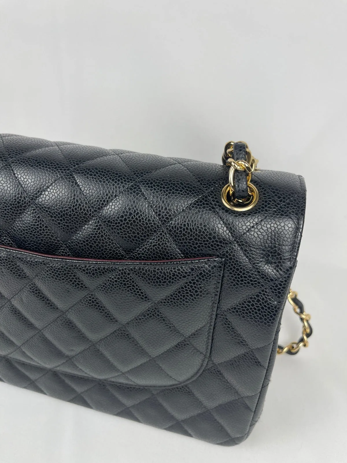 Chanel Classic Flap Jumbo Black Caviar Bag