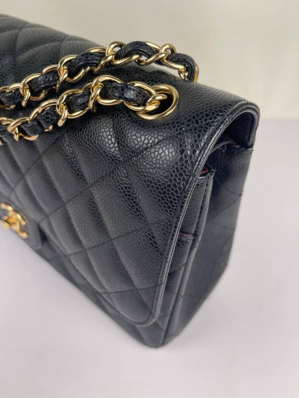 Chanel Classic Flap Jumbo Black Caviar Bag