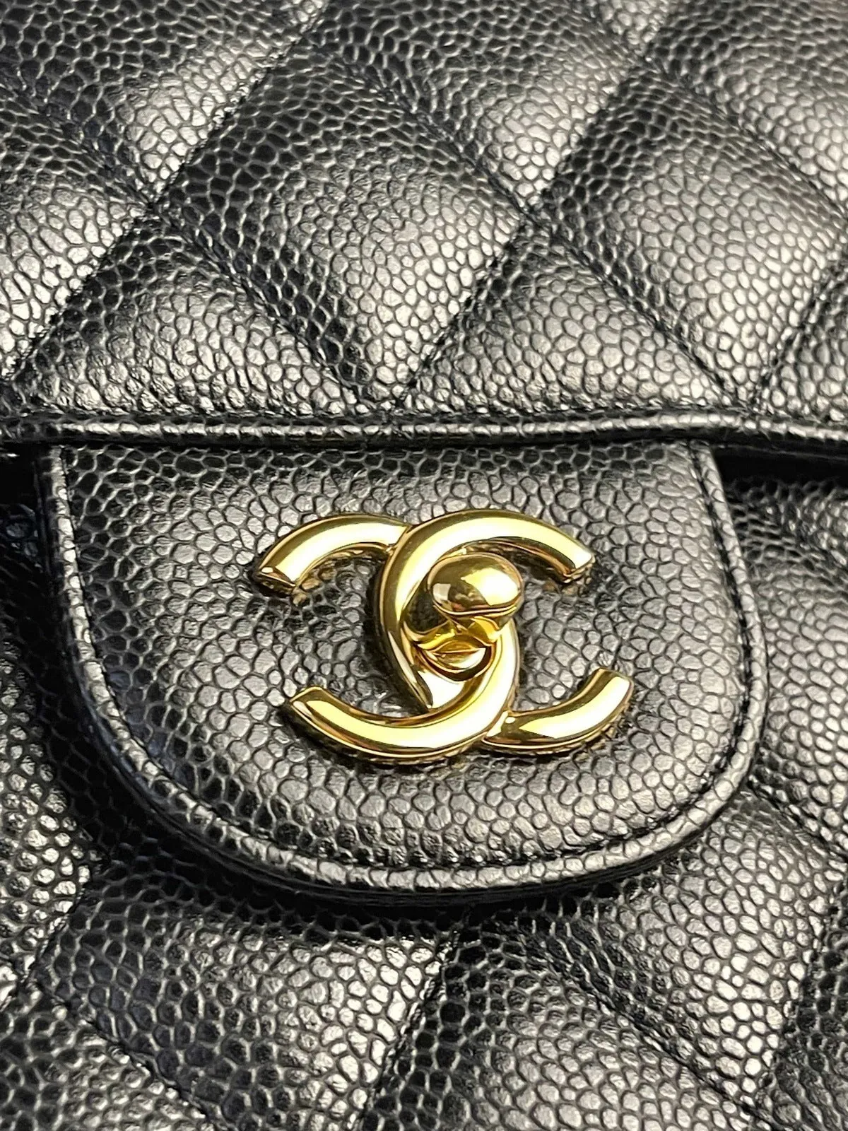 Chanel Classic Flap Jumbo Black Caviar Bag