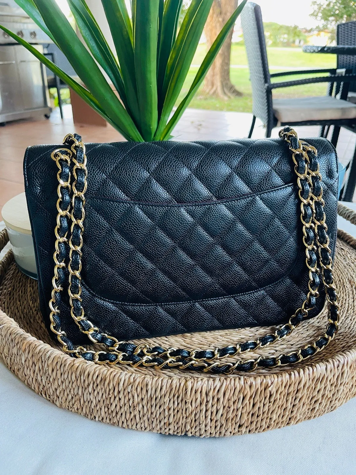 Chanel Classic Flap Jumbo Black Caviar Bag