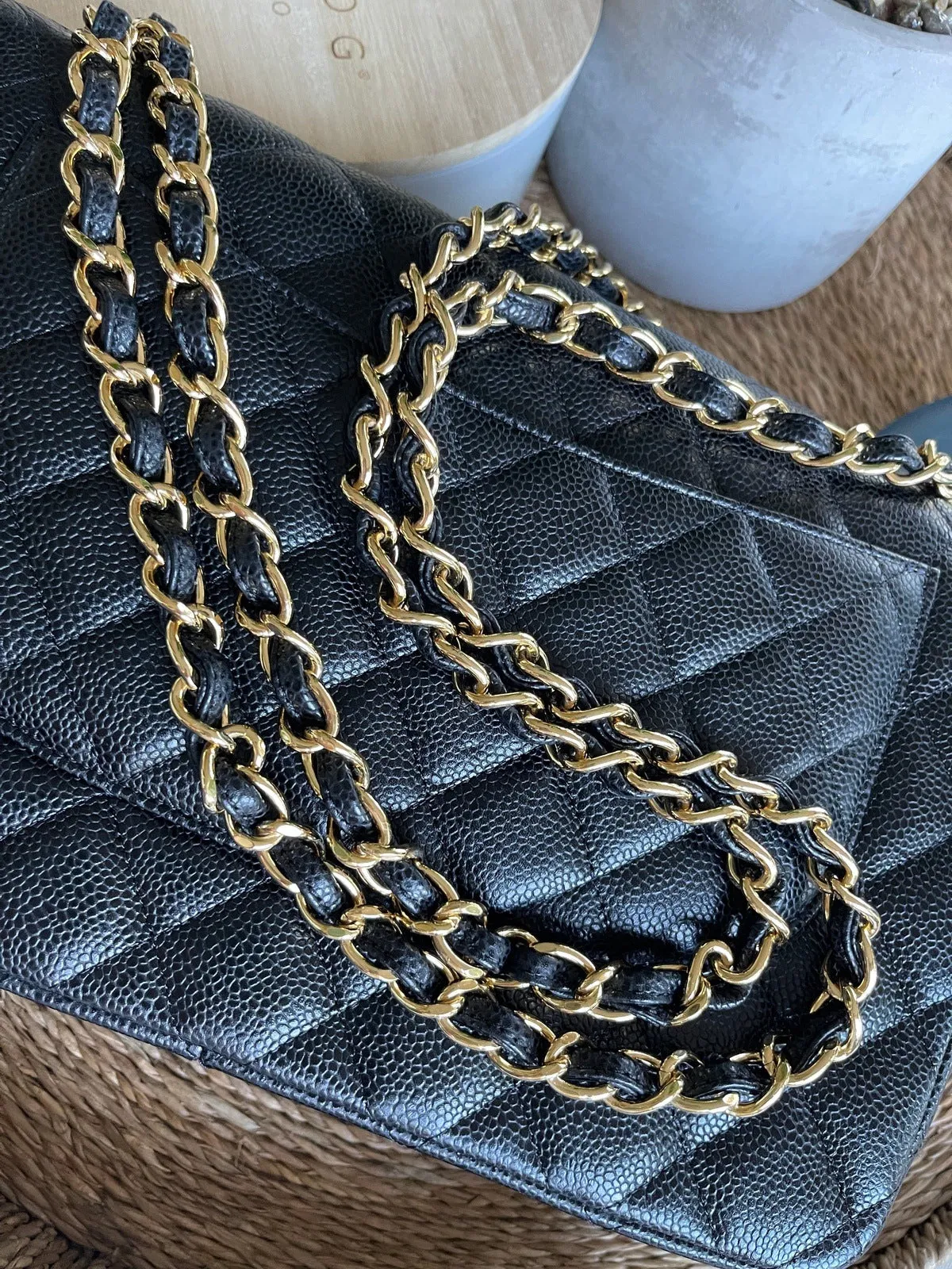 Chanel Classic Flap Jumbo Black Caviar Bag