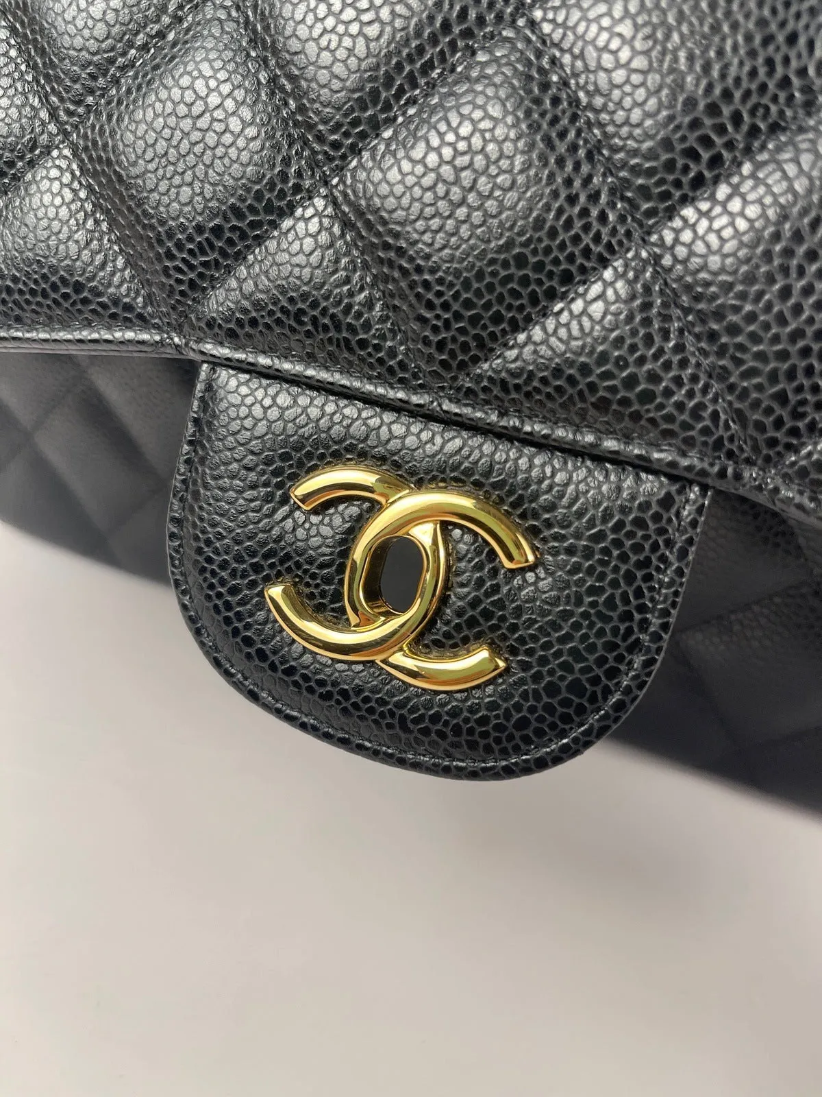 Chanel Classic Flap Jumbo Black Caviar Bag