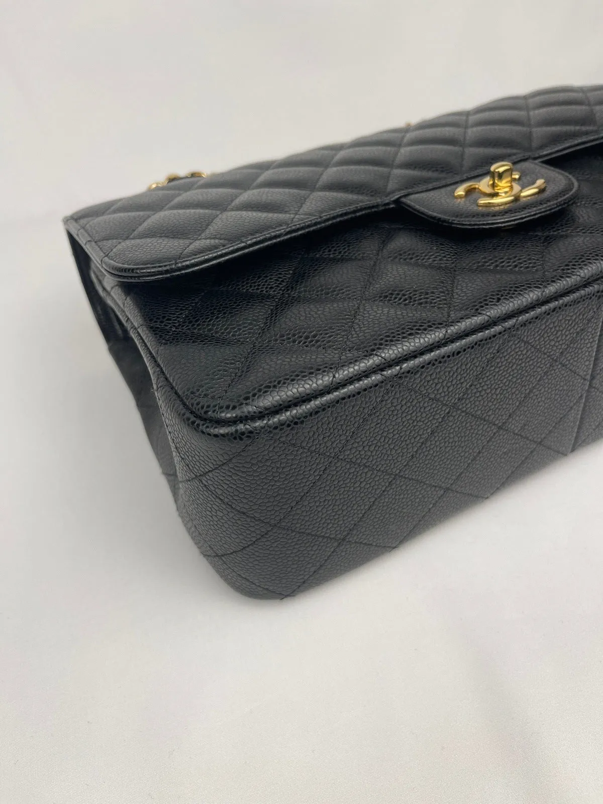 Chanel Classic Flap Jumbo Black Caviar Bag