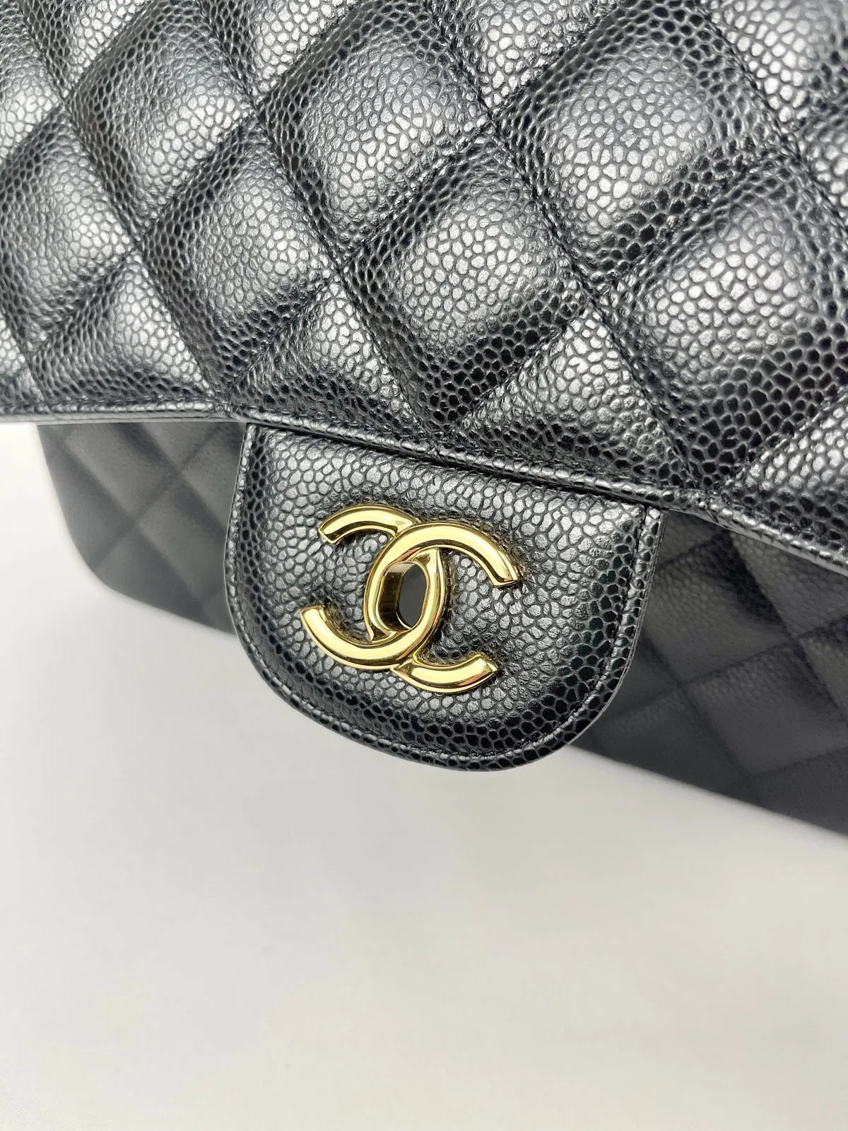 Chanel Classic Flap Jumbo Black Caviar Bag
