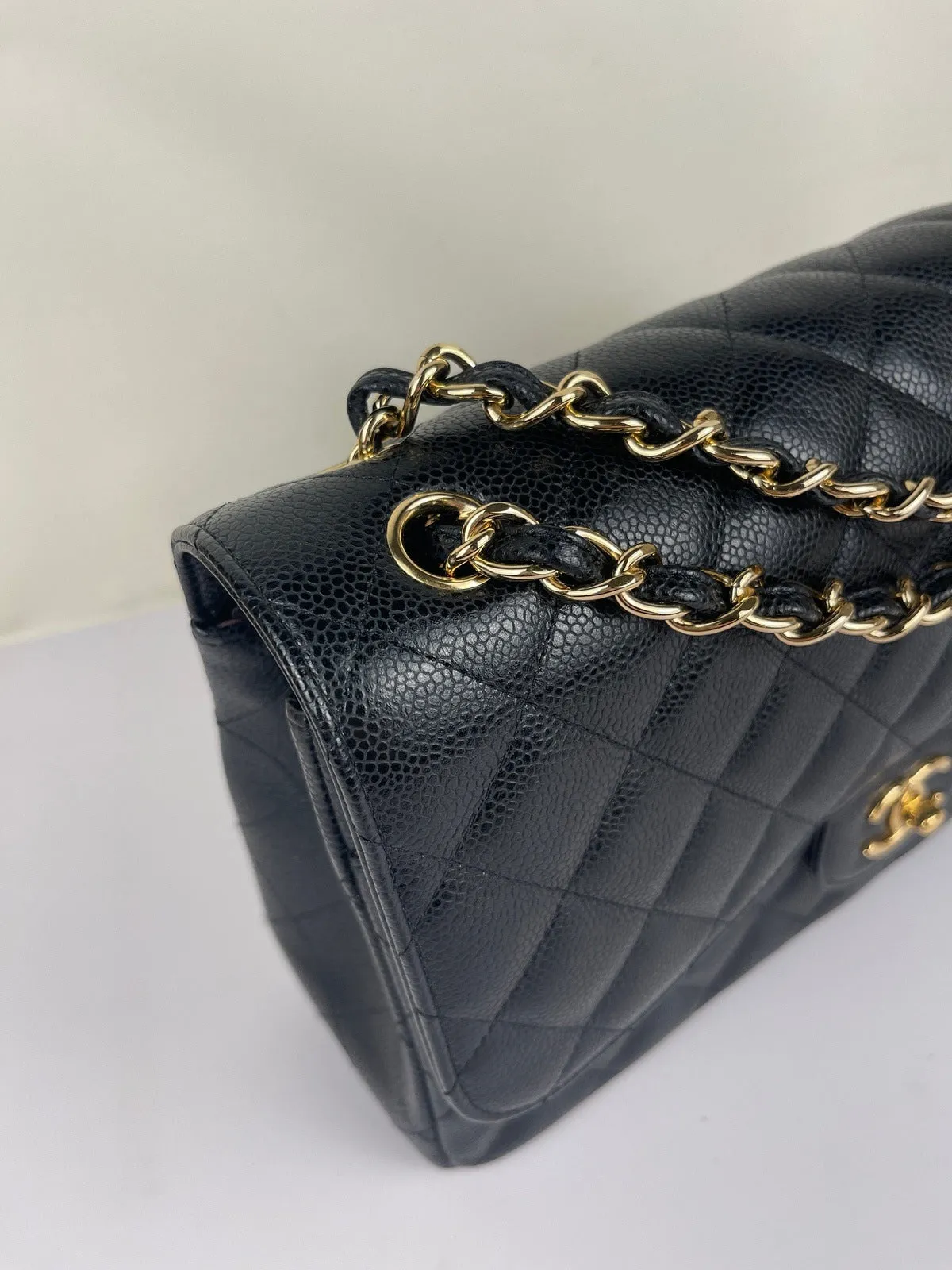 Chanel Classic Flap Jumbo Black Caviar Bag