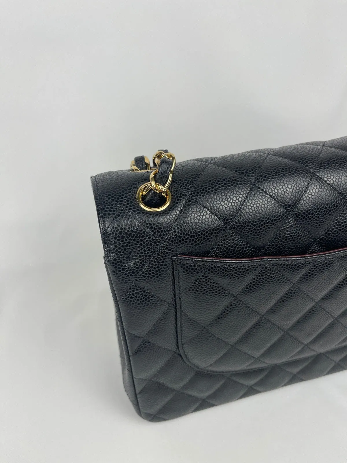 Chanel Classic Flap Jumbo Black Caviar Bag