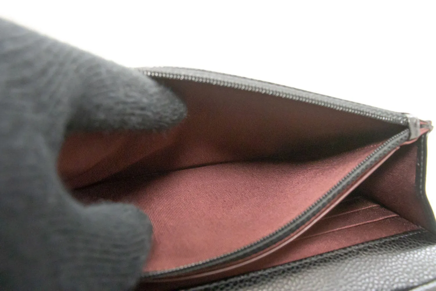 CHANEL Grained Calfskin Wallet On Chain WOC Black Shoulder Bag p63