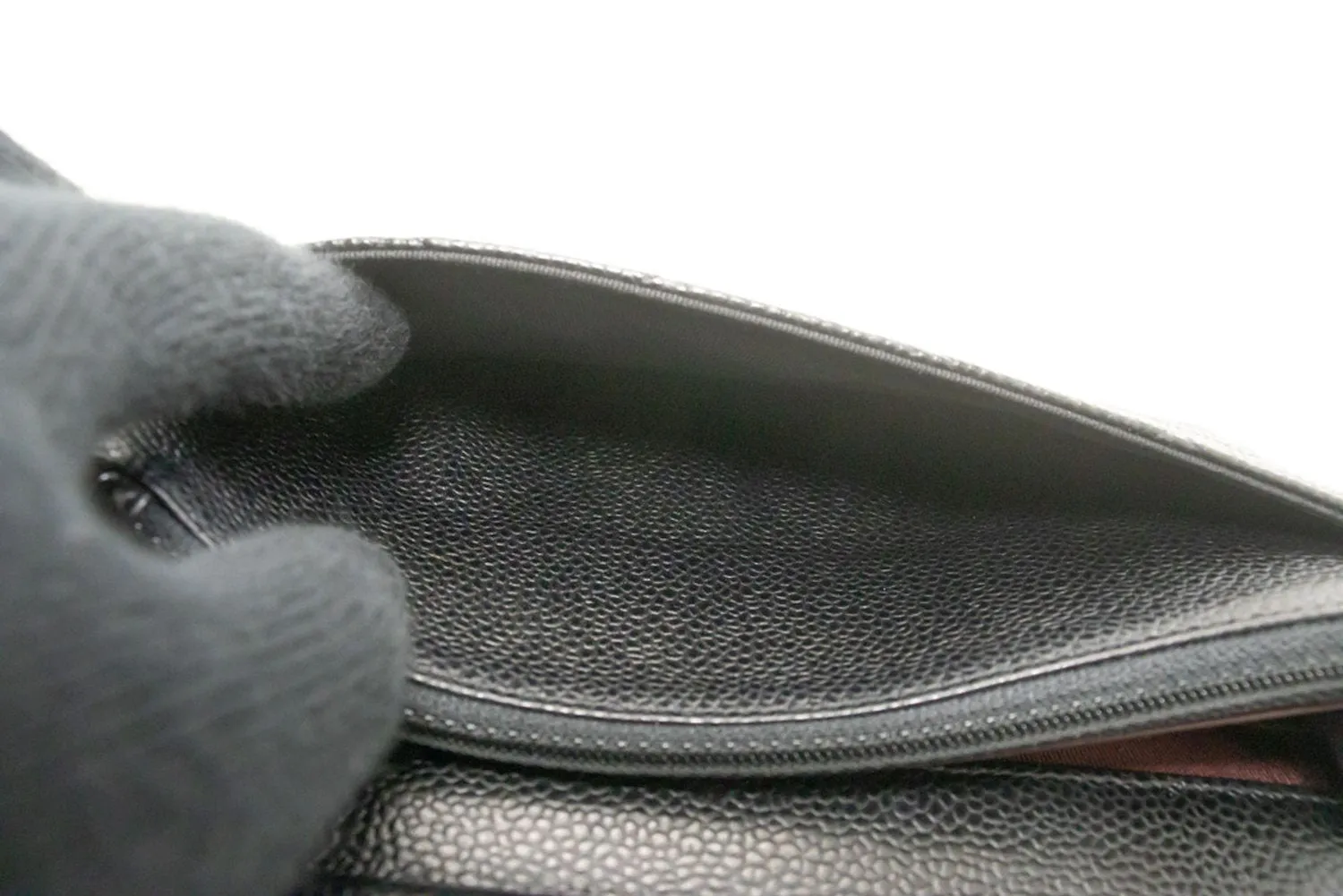 CHANEL Grained Calfskin Wallet On Chain WOC Black Shoulder Bag p63