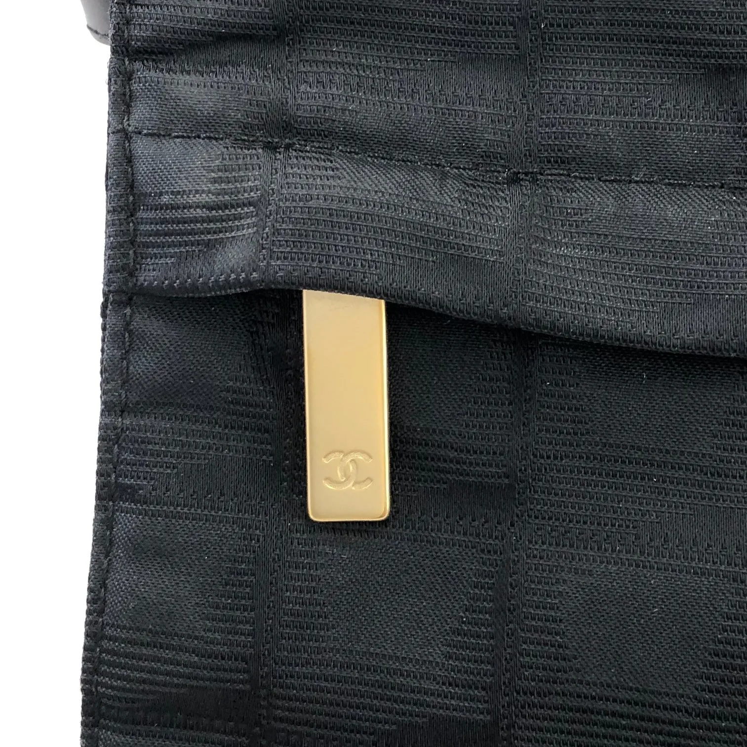 CHANEL New Travel Line Nylon Crossbody Shoulder bag Black Vintage uar7ry