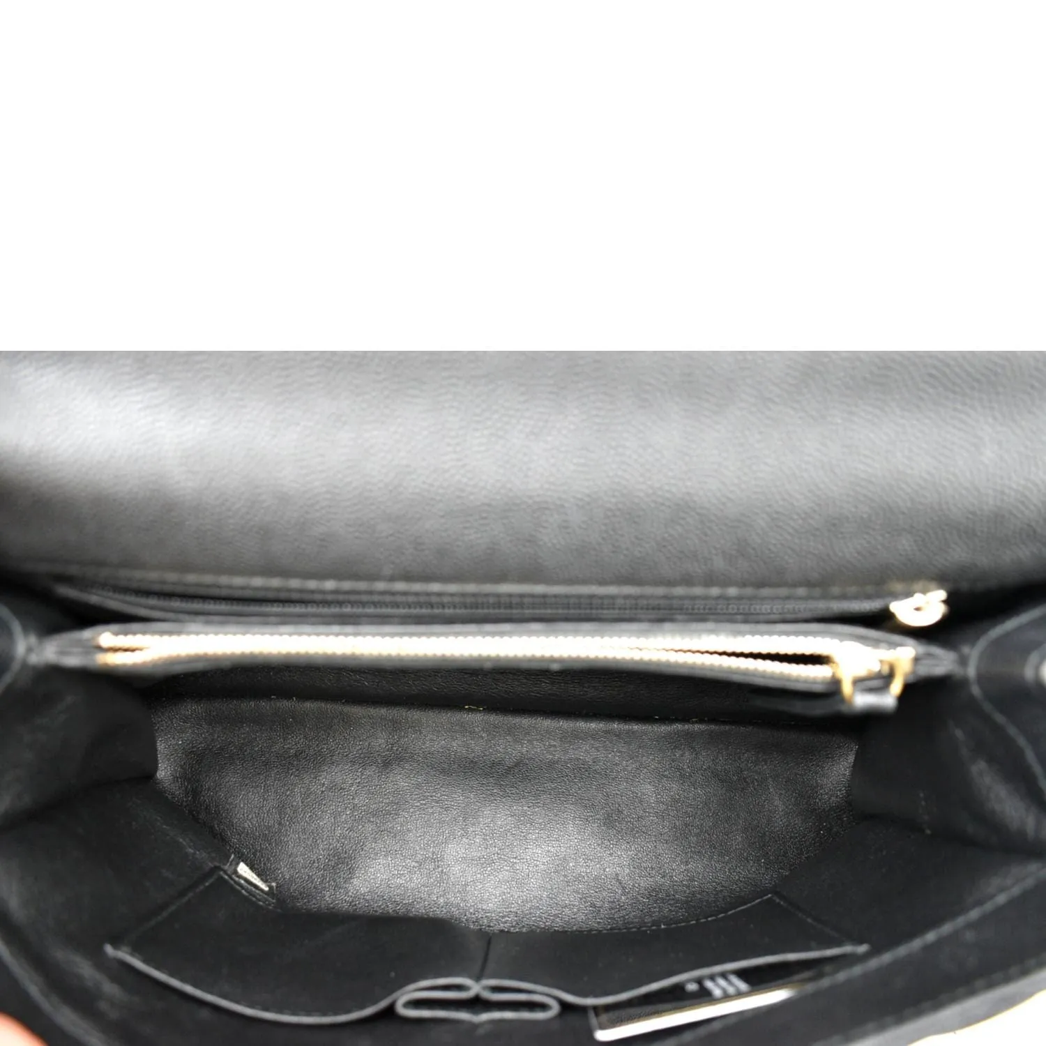 CHANEL Small Coco Quilted Caviar Lizard Handle Shoulder Bag Black  - Hot Deals